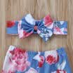 Infant Kids Baby Girls Floral Bottoms Leggings Pants Toddler Trousers Headband