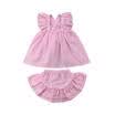 AU Kids Baby Girl Stripe Vest Top Skirts Shorts 2pcs Outfits Set Sunsuit Clothes