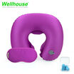 Wellhouse Set Of 3 Inflatable U Shape Neck Pillow Portable Neck Cushion Travel Pillow For Head & Neck Care
