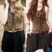 Sexy Women Summer Cami Leopard Print Back Tank Top Vest T-Shirt Sleeveless