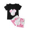 2PCS Toddler Kids Baby Girl Summer Outfit Clothes Shirt TopsShorts Pants Set UK