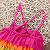 UK Stock Kids Girls Rainbow Bikini Beach Layered Swimwear Swim Bathing Swimsuit