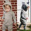 UKStock Baby Boys Girls Kids Dinosaur Hooded Romper Jumpsuit Clothes Outfit 0-2T