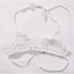 Womens Floral Halter Lace Triangle Bralette Unpadded Bra Crop Top Lingerie