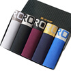 Mens cotton breathable boxer shorts in the gift box 5pcslot 3XL