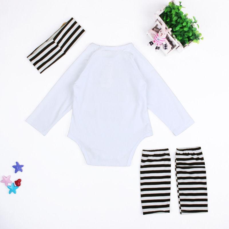 Newborn Kids Baby Boy Girl Infant Romper Jumpsuit Bodysuit Clothes Outfits Set M