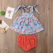 Newborn Infant Baby Girl Suspender Skirt TopsShorts PP Bloomers Panties Outfits