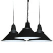 Baycheer HL478958 Simple Style One Light Hanging Pendant Lamp in Satin BlackBig