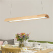 Baycheer HL487594 Contemporary Warm Light-Adjustable Wooden Linear Led Pendant Light 24W