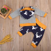 US Newborn Baby Girls Deer Hooded Tops Sweatshirt Pants Leggings Outfits Clothes
