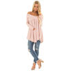 Plus Size Women Ladies Off Shoulder Long Sleeve Blouse Casual Loose T Shirt Tops