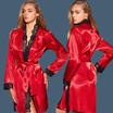 Sexy Lingerie Women Silk Lace Robe Dress Babydoll Nightdress Nightgown Sleepwear