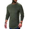Mens Slim Fit O Neck Long Sleeve Muscle Tee Shirts Casual T-shirt Tops Blouse
