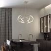 Baycheer HL487573 Dining Kitchen Low Profile Chandeliers Chrome Curved LED Pendant Light 3150" Wide 62W Warm Light