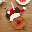 Christmas Santa Claus Snowman Elk Knife Fork Bag Dinner Table Cutlery Decoration