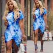 Womens Asymmetric Long Tops Blouse Ladies Summer Beach Dress Plus Size 6-18