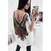 Fashion Women Ladies Long Sleeve Loose Blouse SEXY Backless Casual Shirt Tops US