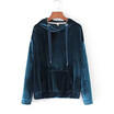 2018 Autumn women long sleeve casual hoody solid Hooded female streetwear pullover O Neck velour women hoodies