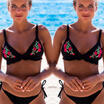 Women Bikini Embroidery Push Up Padded Bra Swimwear Swimsuit Bathing Beachwear