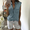 UK Fashion Womens Casual Sleeveless Top Vest Blouse Ladies Summer Shirt Tops