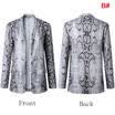 UK Women Snake Print OL Blazer Jackets Suit Long Sleeve Ladies Coat Tops Outwear