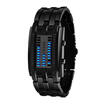 Luxury Mens Women Black Stainless Steel Date Digital LED Bracelet Sport Watches