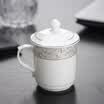 Jie Yajie glass cup with a cup 350ml office cup Chinese Cup