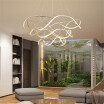 Baycheer HL487566 Room Decorative White Light Polished Brass Twist LED Pendant Light In Gold 152W