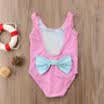 Kids Baby Girl Bikini Rainbow Backless Bowknot Swimwear Swimsuit Beachwear 1-6T