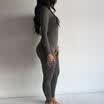 New Women Casual Long Sleeve Bodycon Romper Jumpsuit Club Bodysuit Long Pants