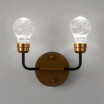 Baycheer HL484554 Post Modern Wall Sconce 2 Light Bulb Shaped Glacier Wall Lighting in White Lighting