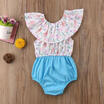 Infant Newborn Baby Girl Romper Bodysuit Off Shoulder Jumpsuit Clothes Outfits