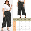 Womens OL Office Loose Stretch High Waist 34 Wide Leg Long Pants Palazzo
