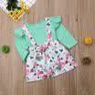 Newborn Baby Girls Floral 2pcs Clothes Jumpsuit Romper Bodysuit Dress Outfit Set