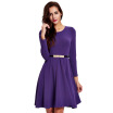 Long Sleeve Slimming A Line Dress