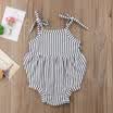 Newborn Infant Baby Girls Striped Strap Romper Bodysuit Jumpsuit Sunsuit Outfits