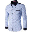 Luxury Mens Stylish Casual Dress Shirt Slim Fit T-Shirts Formal Long Sleeve HOT