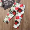 3Pcs Infant Baby Kids Girls Floral Long Sleeve Tops Pants Outfits Set Clothes