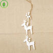3 Pcs Christmas Wooden Ornament Xmas Tree Hanging Pendant Ornaments Decorations