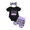 Toddler Baby Girls Boy Romper Jumsuit BodysuitShorts PantsHeadband Kid Clothes