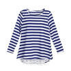 Fashion Womens Long Sleeve Lace Stripe Blouse Casual Shirt Summer Tops T-Shirt