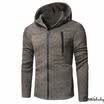Mens Warm Long Sleeve Jacket Full Zipper Knitted Jumper Cardigan Sweater Top