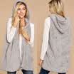 Womens Vest Winter Warm Jacket Hoodie Casual Outwear Faux Fur Zip Up Sherpa Coat
