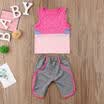 Kids Baby Girl Yoga Running Vest Top Pants Shorts Elastic Leggings Sport Outfits