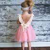 Princess Toddler Kids Girls Pink Lace Tulle Tutu Dress Party Dresses 2-7Y