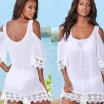 Women Lace Crochet BathingSuit Bikini Swimwear Cover Up Beach Dress Sundress