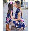 Floral Dress Short Sleeve Evening Party Summer Beach Mother Daughter SundressUS