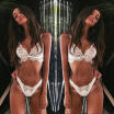 Women Lingerie Lace Babydoll Unpadded Bra G-String Thong Underwear Nightwear Set