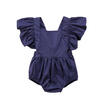Kids Baby Girls Clothes Flying Sleeve Jumpsuit Romper Bodysuit Sunsuit Outfits D