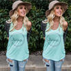 WXFUS Women Fashion Sleeveless Top Summer Blouse T-Shirt Blouse Vest Casual Tank